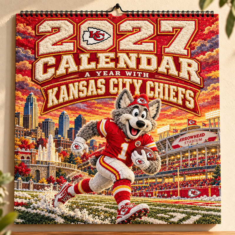 Kansas City Football Fan 2027 Wall Calendar