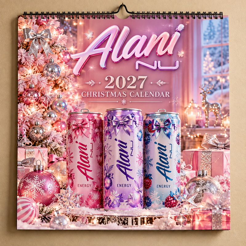 Pink Glam Christmas 2027 Wall Calendar