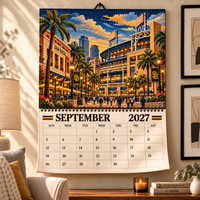 San Diego Baseball Fan 2027 Wall Calendar