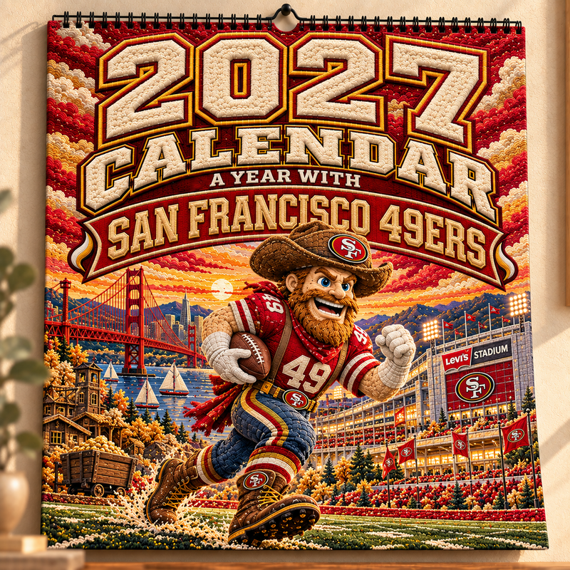 San Francisco Football Fan 2027 Wall Calendar