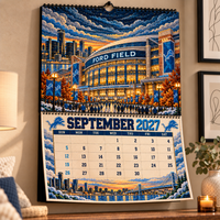 Detroit Football Fan 2027 Wall Calendar