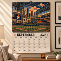Houston Baseball Fan 2027 Wall Calendar